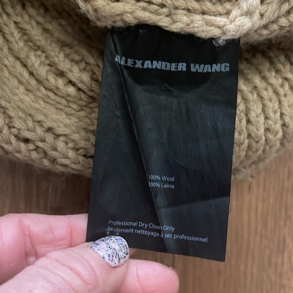 Alexander Wang Chunky Balloon Puffy Sleeve Oversized Wool Cardigan - Picture 6 of 7